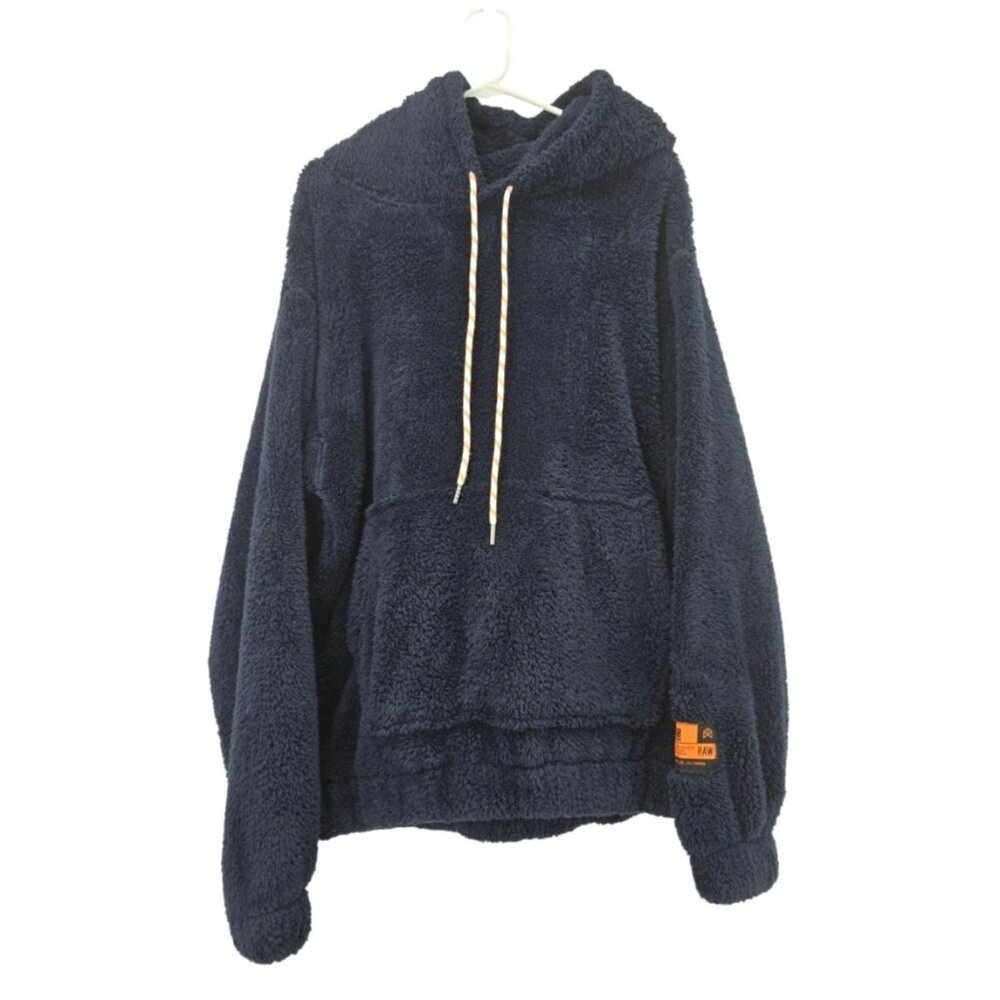 BM Fit Women's Navy Sherpa Hoodie Size L